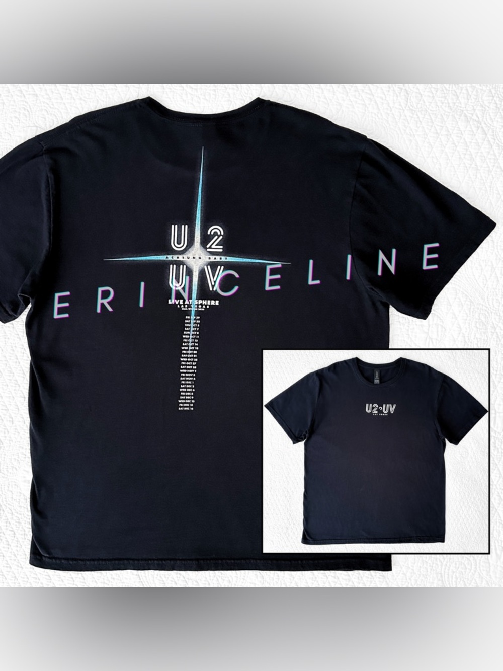 U2 UV Live at The Sphere Las Vegas Concert T-Shirt